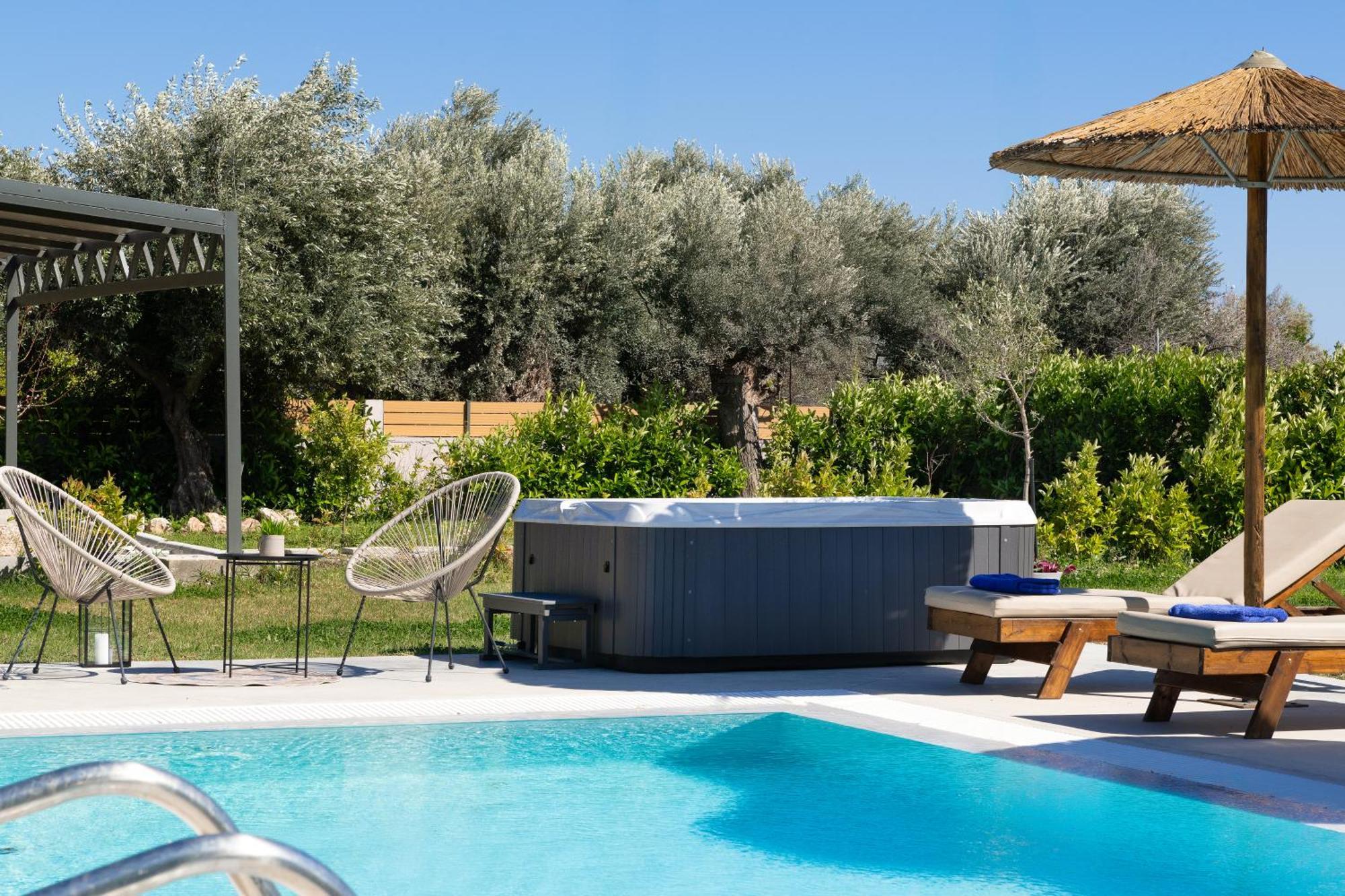 Ethria Pool With Heated Jacuzzi Villa *