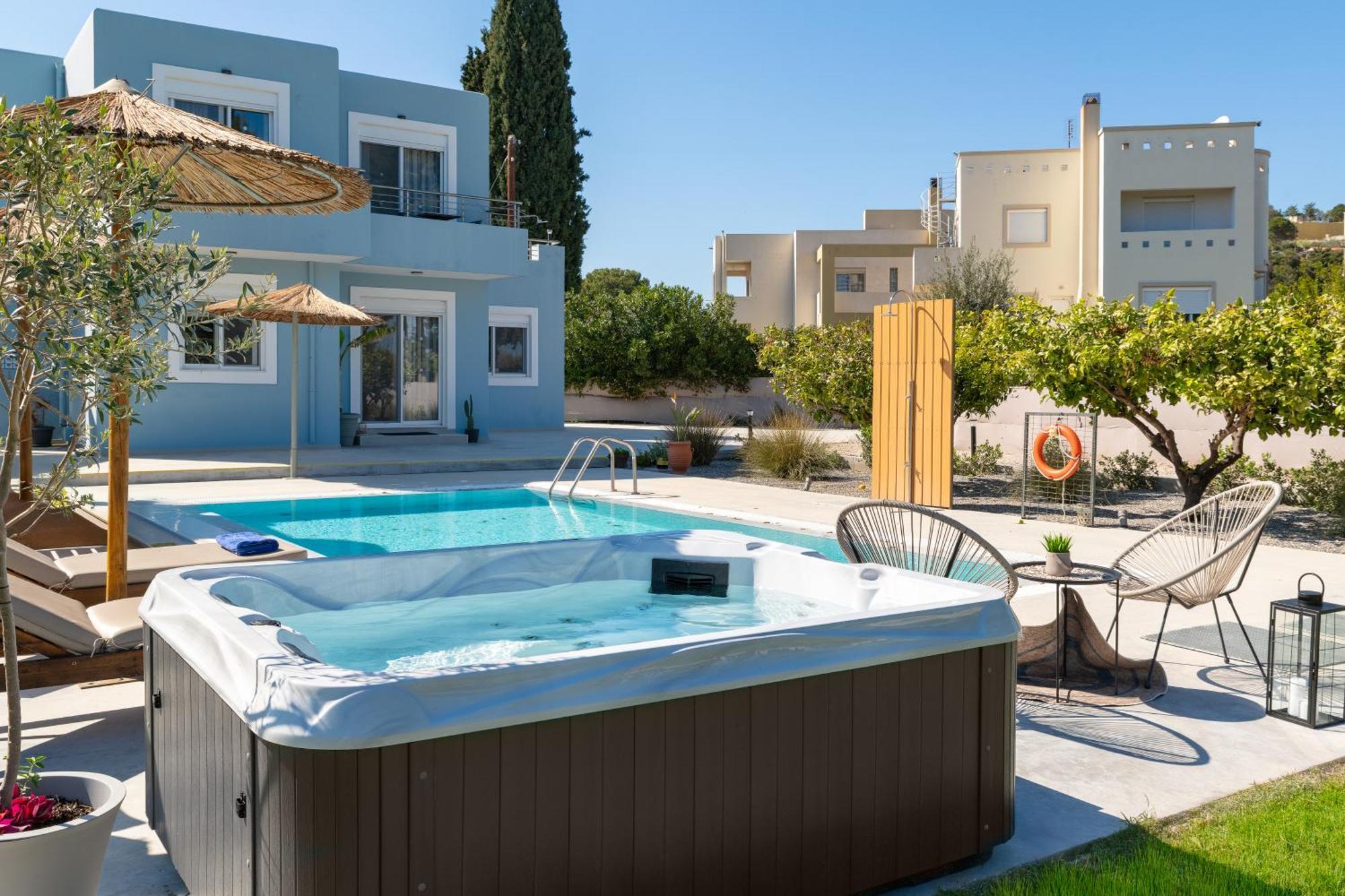 Villa Ethria Pool With Heated Jacuzzi Afandou