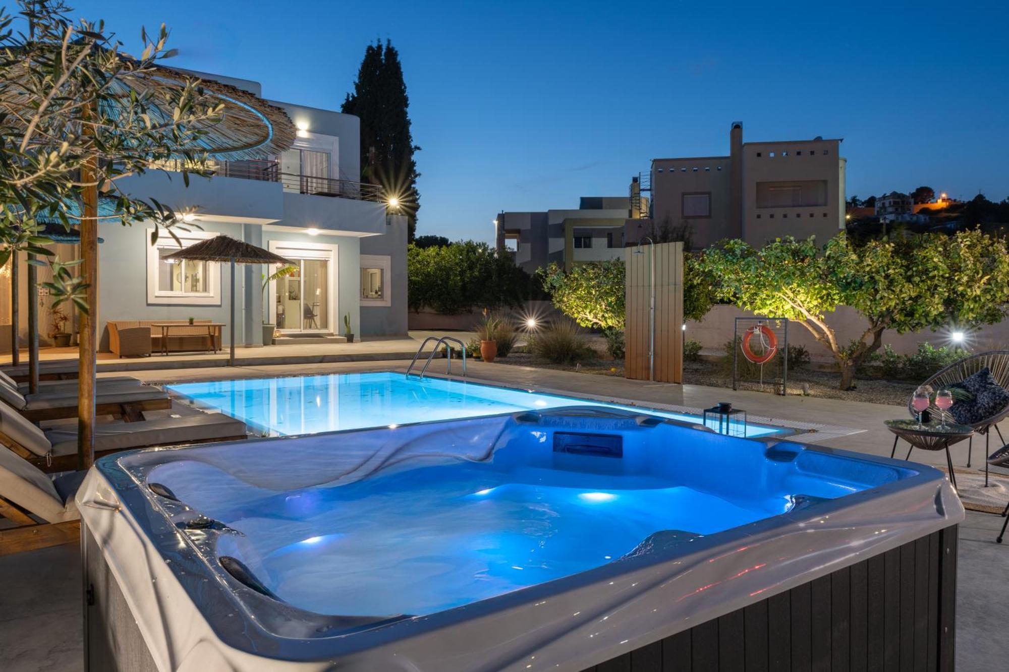 Ethria Pool With Heated Jacuzzi Afandou